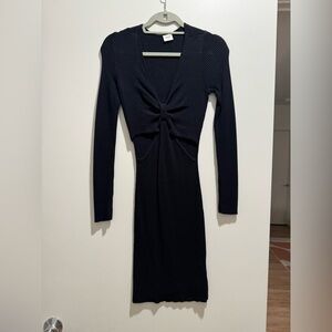 Abercrombie & Fitch Black Ribbed Knit Dress